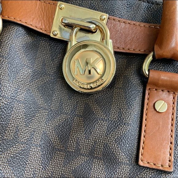 100% Authentic Michael Kors brown Hamilton bag - Picture 9 of 11